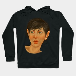 Halfling Portrait Digital Painting Hoodie